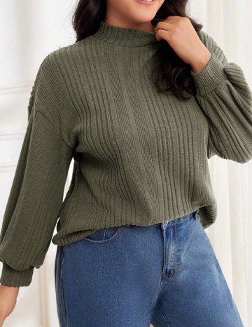 Bluza SHEIN CURVE, verde