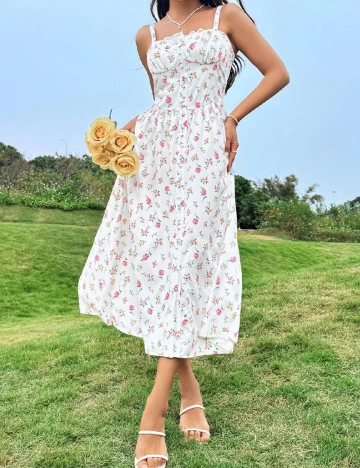 Rochie medie SHEIN, alb