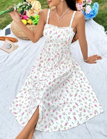 Rochie medie SHEIN, alb