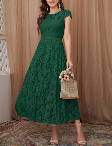 Rochie medie Ticosa, verde