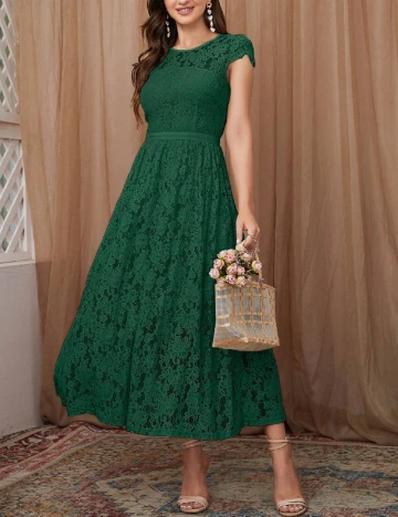 Rochie medie Ticosa, verde