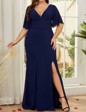 Rochie lunga SHEIN CURVE, bleumarin