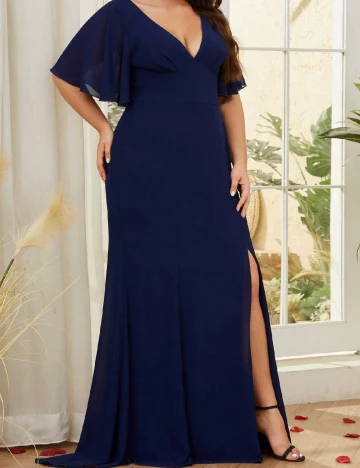 Rochie lunga SHEIN CURVE, bleumarin