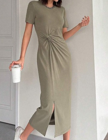 Rochie lunga Dazy, verde