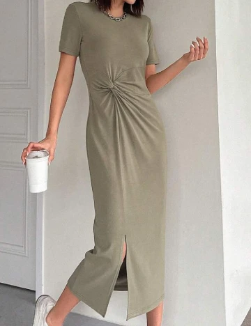 Rochie lunga Dazy, verde