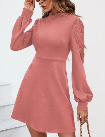 Rochie scurta SHEIN, roz pudra