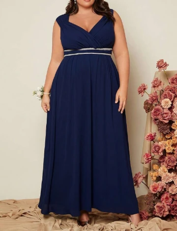 Rochie lunga SHEIN CURVE, bleumarin