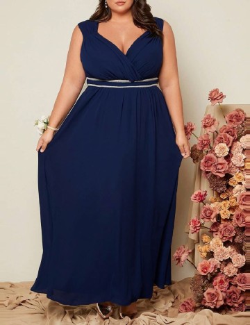 Rochie lunga SHEIN CURVE, bleumarin
