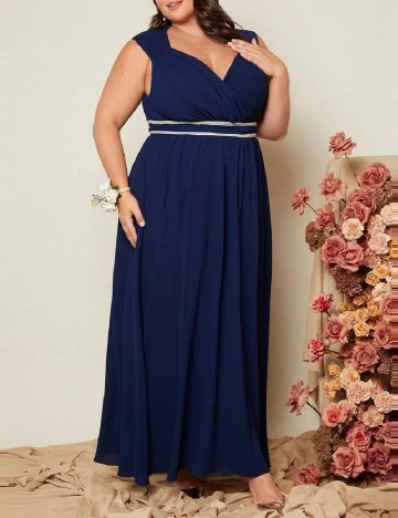 Rochie lunga SHEIN CURVE, bleumarin