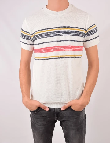Tricou Pull&Bear, alb, S