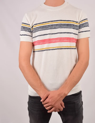 Tricou Pull&Bear, alb, S
