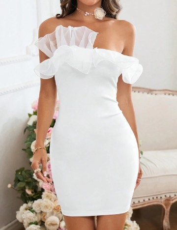 
						Rochie scurta SHEIN, alb