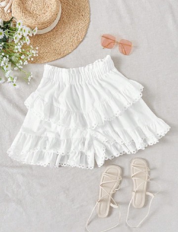 
						Pantaloni scurti SHEIN, alb