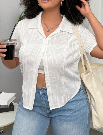 
						Camasa SHEIN CURVE, alb