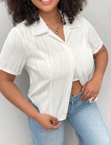 Camasa SHEIN CURVE, alb