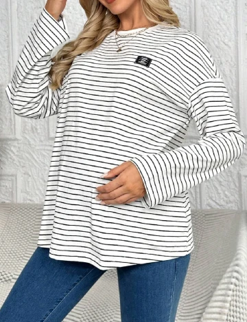 Bluza SHEIN Maternity, alb