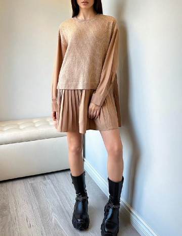 
						Rochie scurta SHEIN, maro deschis