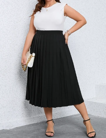 Fusta SHEIN CURVE, negru