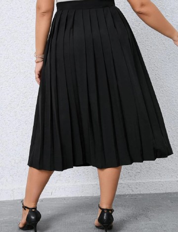 Fusta SHEIN CURVE, negru