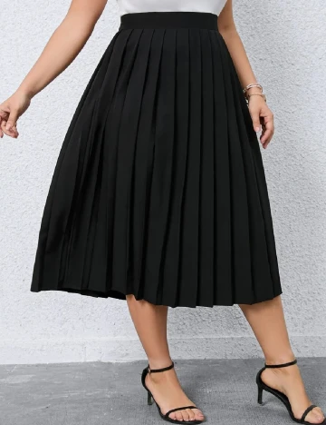 Fusta SHEIN CURVE, negru