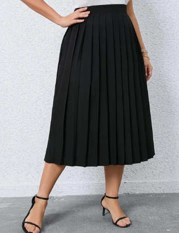 Fusta SHEIN CURVE, negru