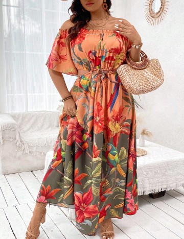 
						Rochie lunga SHEIN CURVE, mix culori