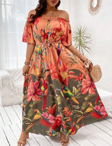 Rochie lunga SHEIN CURVE, mix culori
