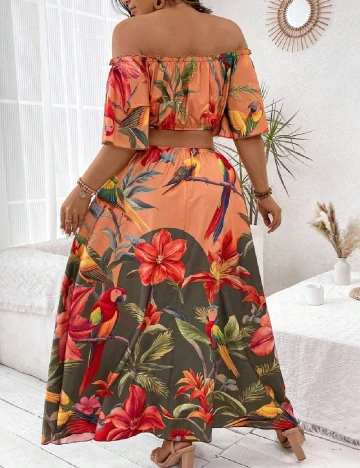 Rochie lunga SHEIN CURVE, mix culori