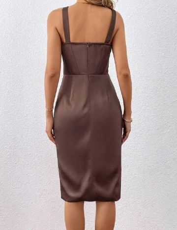 Rochie scurta SHEIN, maro Maro