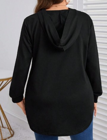 Hanorac Emery Rose Curve, negru