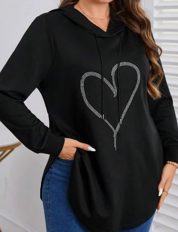 Hanorac Emery Rose Curve, negru