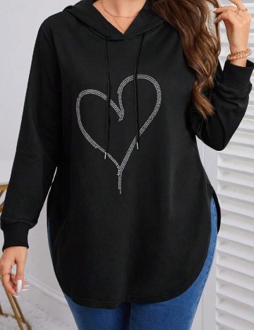 Hanorac Emery Rose Curve, negru