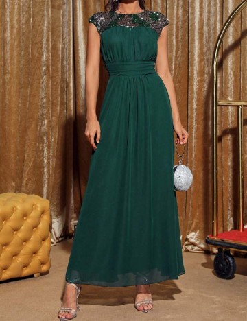 
						Rochie lunga SHEIN, verde