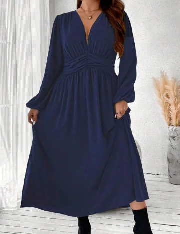 Rochie lunga SHEIN CURVE, bleumarin Albastru