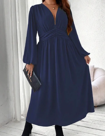 Rochie lunga SHEIN CURVE, bleumarin Albastru