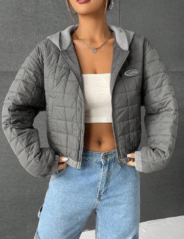 Geaca SHEIN, gri Gri