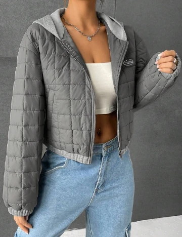 Geaca SHEIN, gri Gri