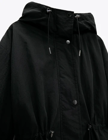 Trench Zara, negru, XS-S Negru