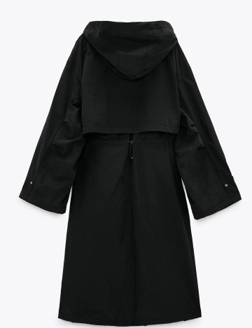 Trench Zara, negru, XS-S