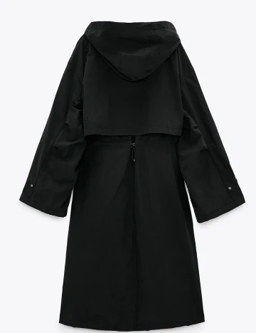 Trench Zara, negru, XS-S Negru