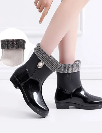 Ghete de ploaie SHEIN, negru Negru