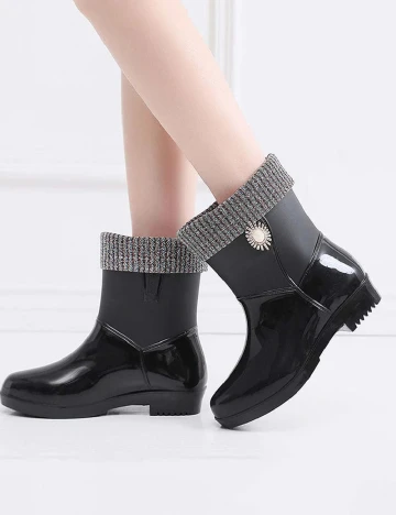 Ghete de ploaie SHEIN, negru Negru