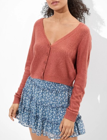 
						Cardigan American Eagle, roz pudra