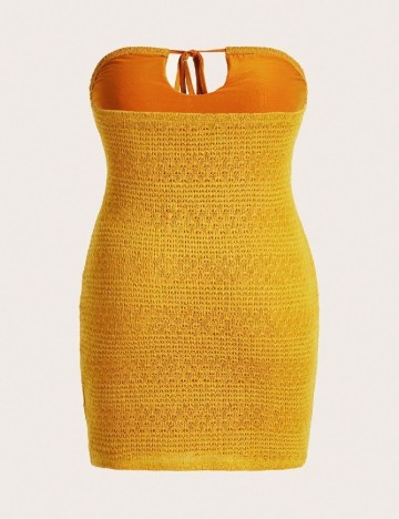 Rochie scurta SHEIN CURVE, portocaliu