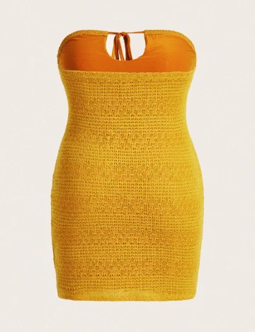 Rochie scurta SHEIN CURVE, portocaliu