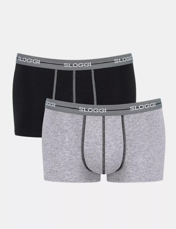 
						Set Boxeri 2 perechi Sloggi by Triumph, negru/gri