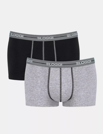 Set Boxeri 2 perechi Sloggi by Triumph, negru/gri Gri