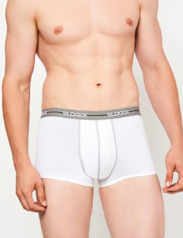 Boxeri Sloggi by Triumph, alb Alb
