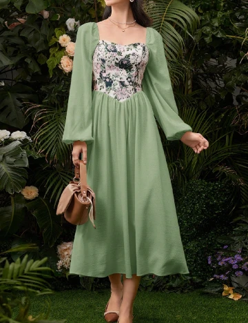Rochie medie SHEIN, verde