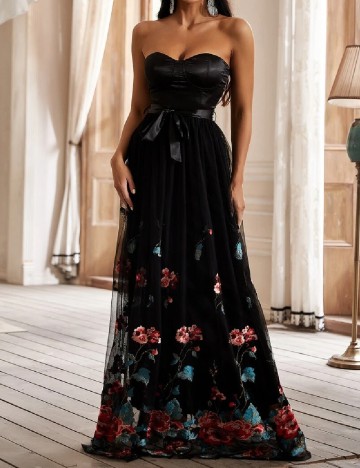 
						Rochie lunga Giffniseti, negru